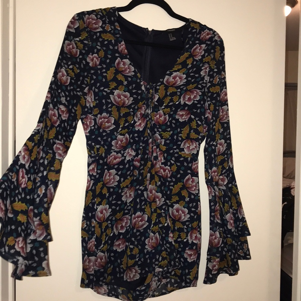 Flower print romper